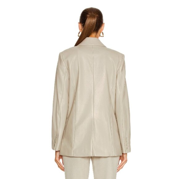 JONATHAN SIMKHAI Raelynn Vegan Leather Oversized Blazer size medium - Picture 4 of 15
